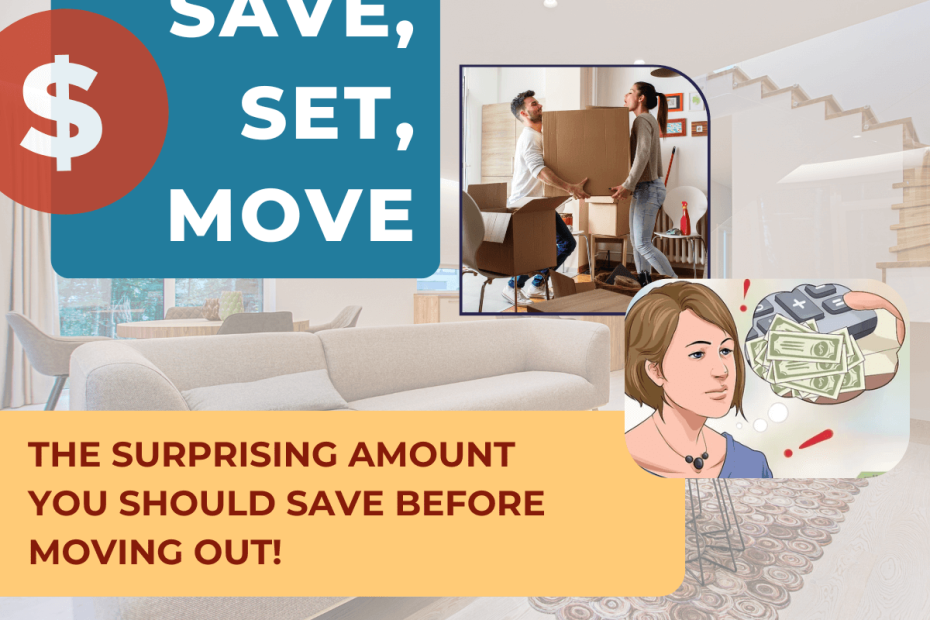 two people moving and a woman thinking about the moving cost