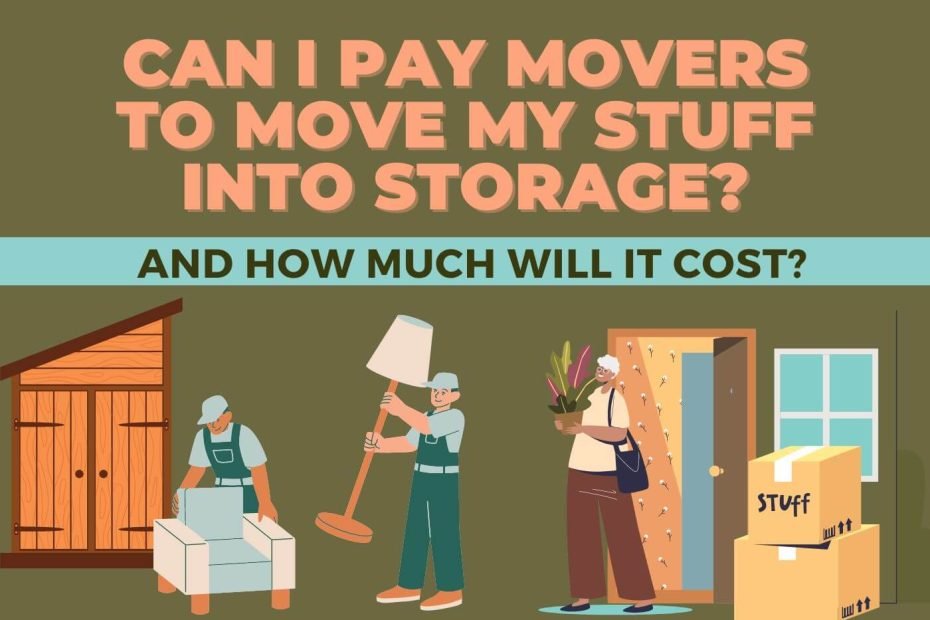 some hired movers are packing and moving a women's staff to storage